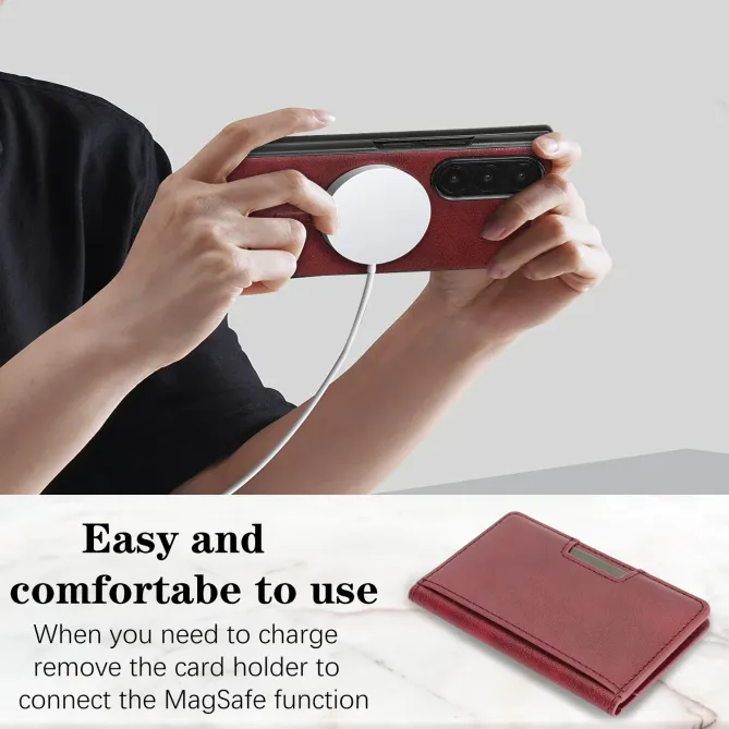 Coque Samsung Galaxy Z Fold 6 MagSafe Porte-Cartes Détachable Simili C