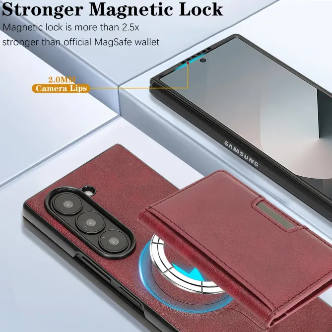 Coque Samsung Galaxy Z Fold 6 MagSafe Porte-Cartes Détachable Simili C