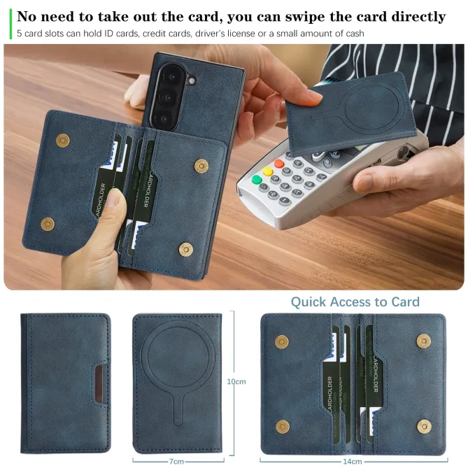 Coque Samsung Galaxy Z Fold 6 MagSafe Porte-Cartes Détachable Simili C