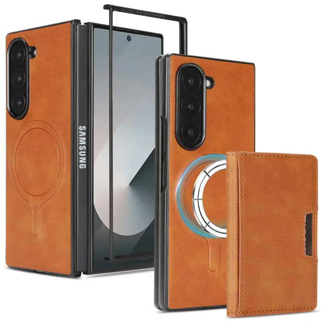 Coque Samsung Galaxy Z Fold 6 MagSafe Porte-Cartes Détachable Simili C