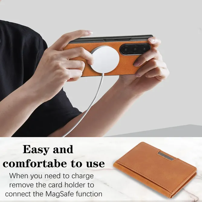 Coque Samsung Galaxy Z Fold 6 MagSafe Porte-Cartes Détachable Simili C