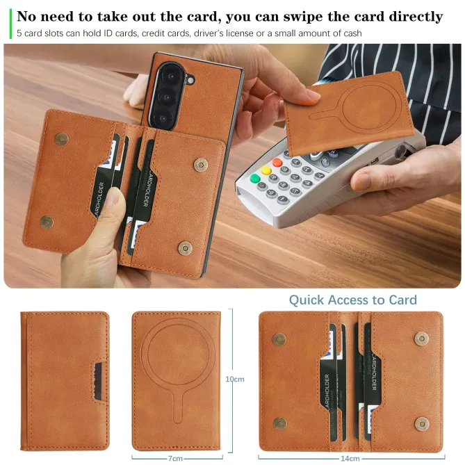 Coque Samsung Galaxy Z Fold 6 MagSafe Porte-Cartes Détachable Simili C