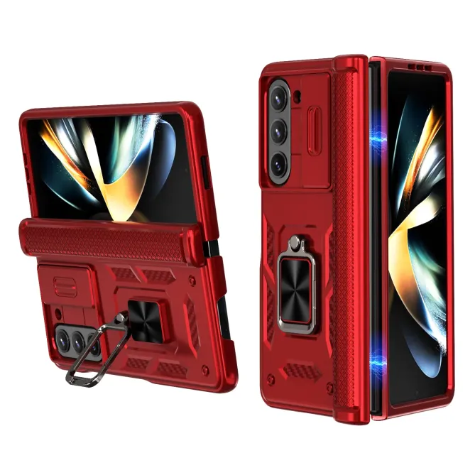 Coque Samsung Galaxy Z Fold 6 Support Anneau et Cache Caméra Coulissan