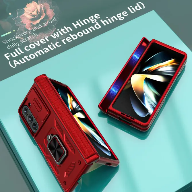 Coque Samsung Galaxy Z Fold 6 Support Anneau et Cache Caméra Coulissan