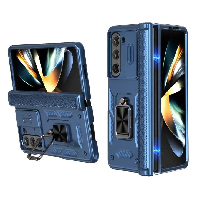 Coque Samsung Galaxy Z Fold 6 Support Anneau et Cache Caméra Coulissan