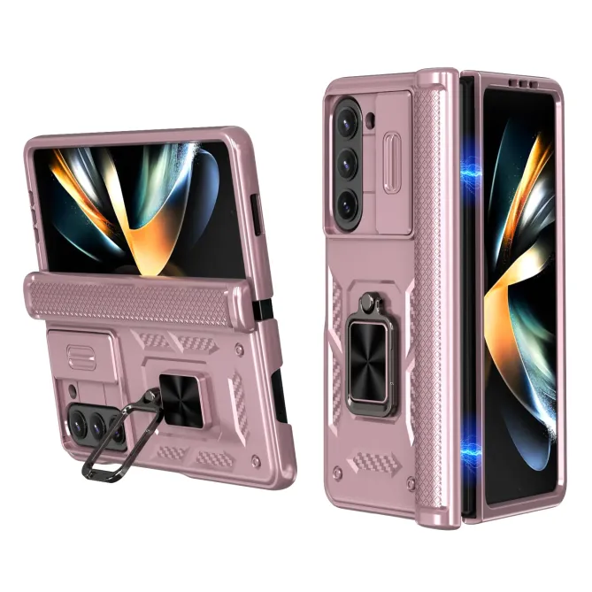 Coque Samsung Galaxy Z Fold 6 Support Anneau et Cache Caméra Coulissan
