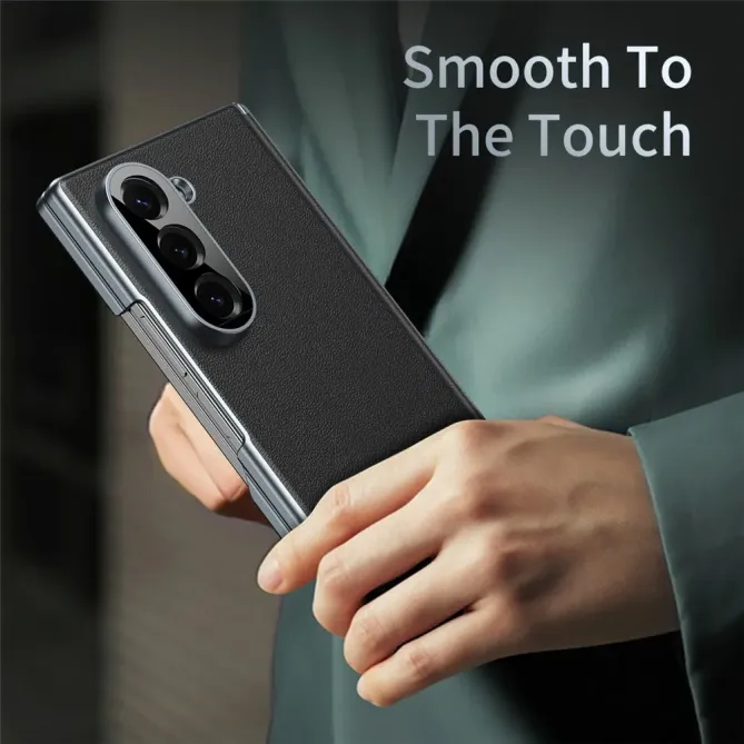 Coque Samsung Galaxy Z Fold 6 Protection Charnière Simili Cuir Grainé