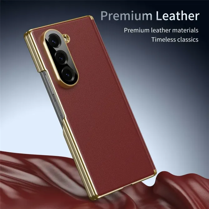 Coque Samsung Galaxy Z Fold 6 Protection Charnière Simili Cuir Grainé