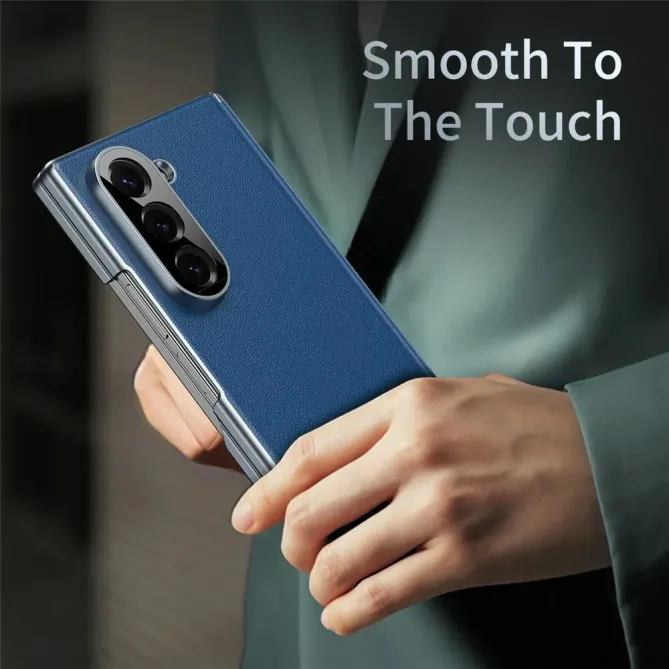 Coque Samsung Galaxy Z Fold 6 Protection Charnière Simili Cuir Grainé