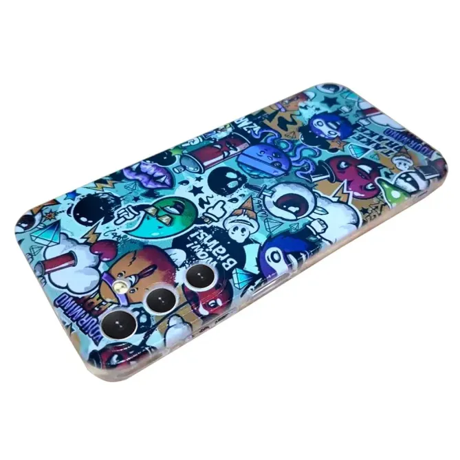 Coque Samsung Galaxy S26 Plus Motif Graffiti Sticker Bomb Coloré