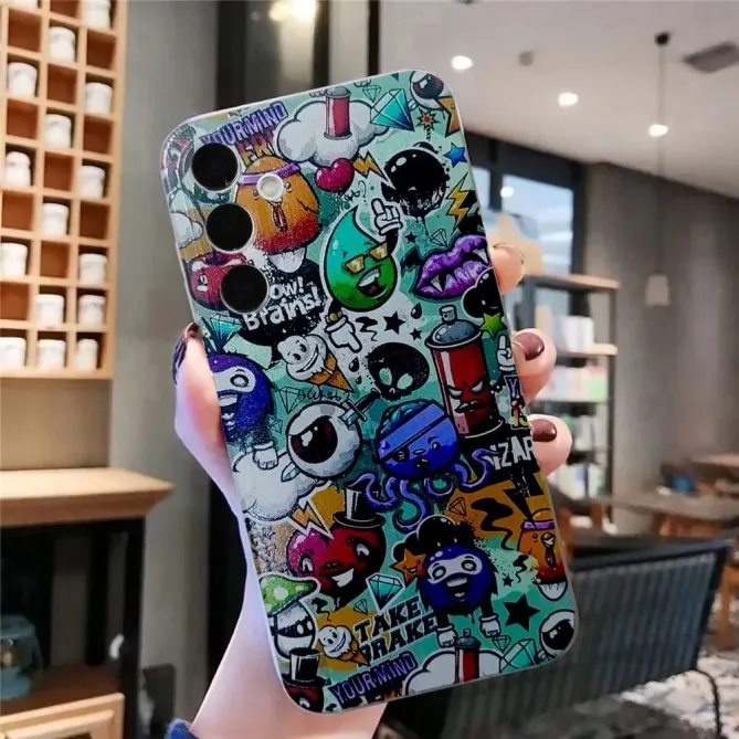 Coque Samsung Galaxy S26 Plus Motif Graffiti Sticker Bomb Coloré