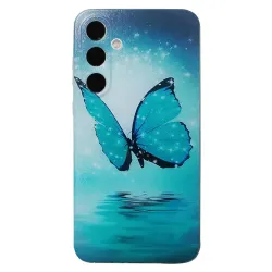Coque Samsung Galaxy S26 Plus Papillon Turquoise Aquarelle