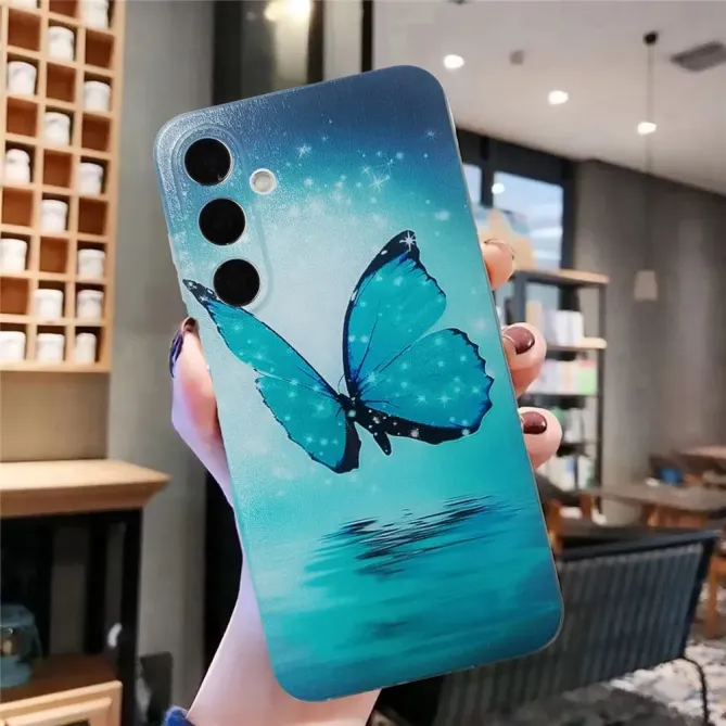 Coque Samsung Galaxy S26 Plus Papillon Turquoise Aquarelle