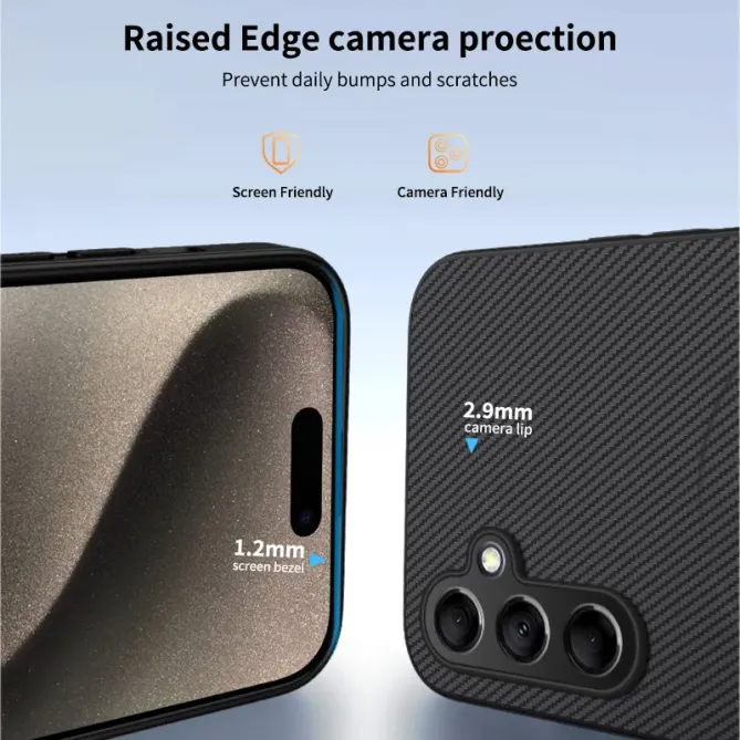 Coque Samsung Galaxy S26 Plus Carbone MagSafe avec 2 Verres Trempés