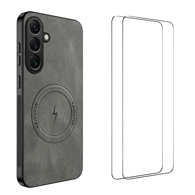 Coque Samsung Galaxy S26 Plus MagSafe Nappa avec 2 verre trempé