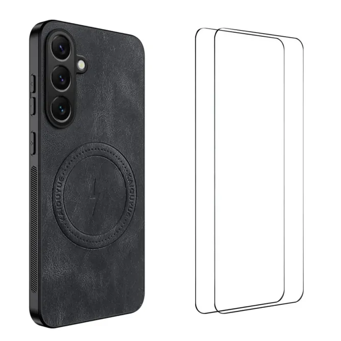 Coque Samsung Galaxy S26 Plus MagSafe Nappa avec 2 verre trempé
