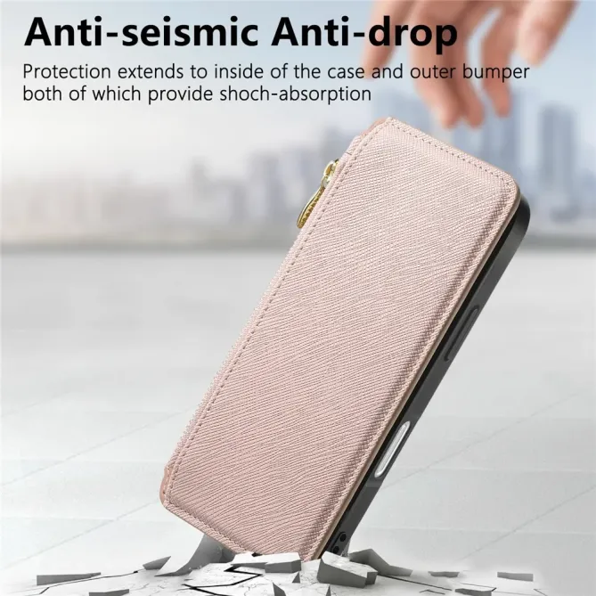 Housse iPhone 17 Portefeuille Zippé Détachable | CASENEO
