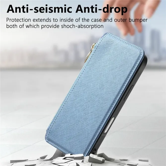 Housse iPhone 17 Portefeuille Zippé Détachable | CASENEO
