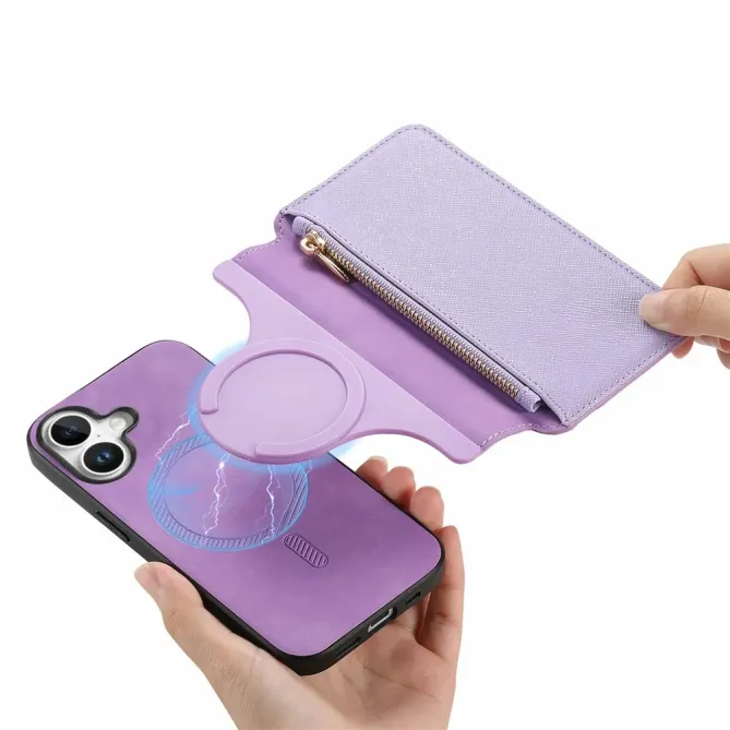 Housse iPhone 17 Portefeuille Zippé Détachable | CASENEO