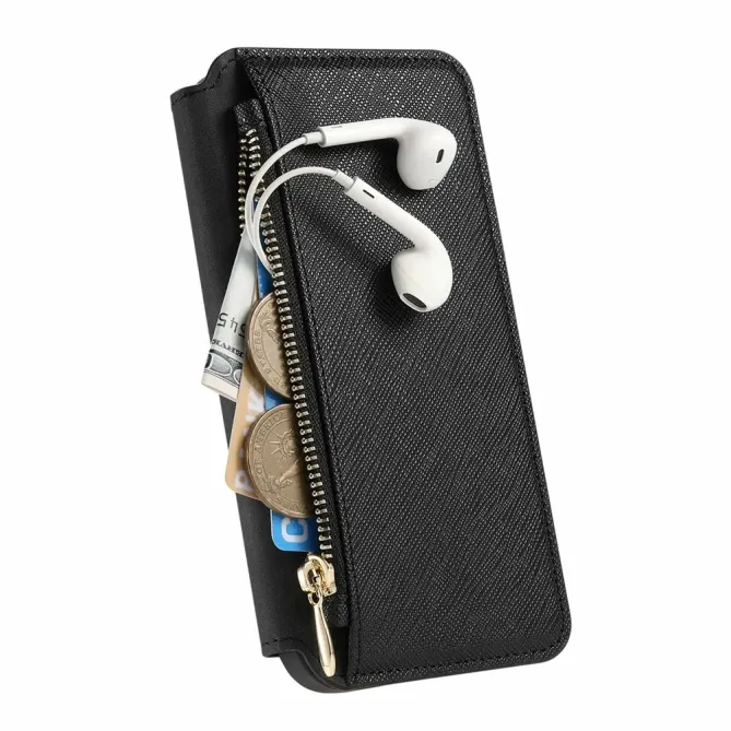 Housse iPhone 17 Portefeuille Zippé Détachable | CASENEO