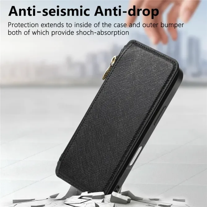 Housse iPhone 17 Portefeuille Zippé Détachable | CASENEO