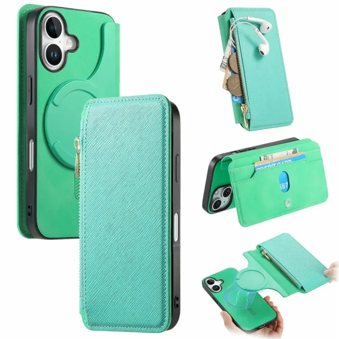 Housse iPhone 17 Portefeuille Zippé Détachable | CASENEO