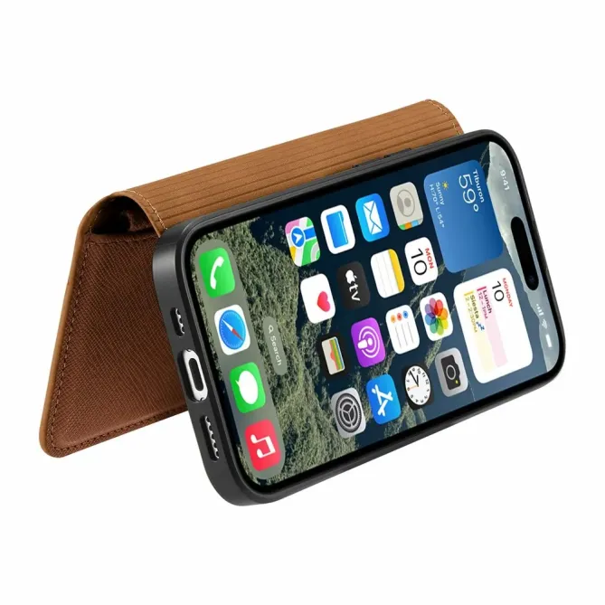 Housse iPhone 17 Portefeuille Zippé Détachable | CASENEO