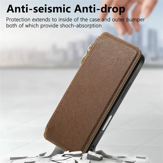 Housse iPhone 17 Portefeuille Zippé Détachable | CASENEO