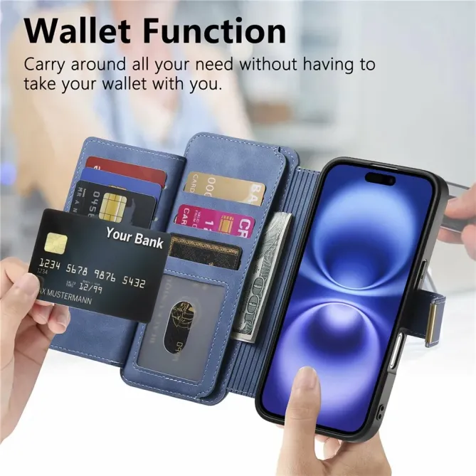 Housse iPhone 17 Portefeuille Zippé Modulable | COMPAGNON