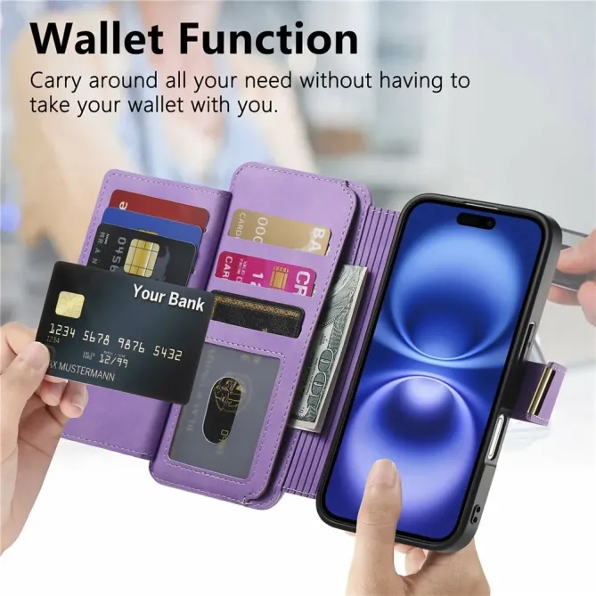 Housse iPhone 17 Portefeuille Zippé Modulable | COMPAGNON