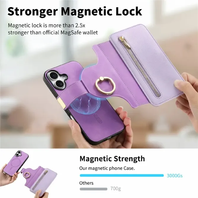 Housse iPhone 17 Portefeuille Zippé Modulable | COMPAGNON