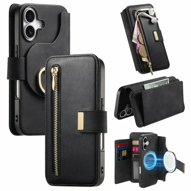 Housse iPhone 17 Portefeuille Zippé Modulable | COMPAGNON