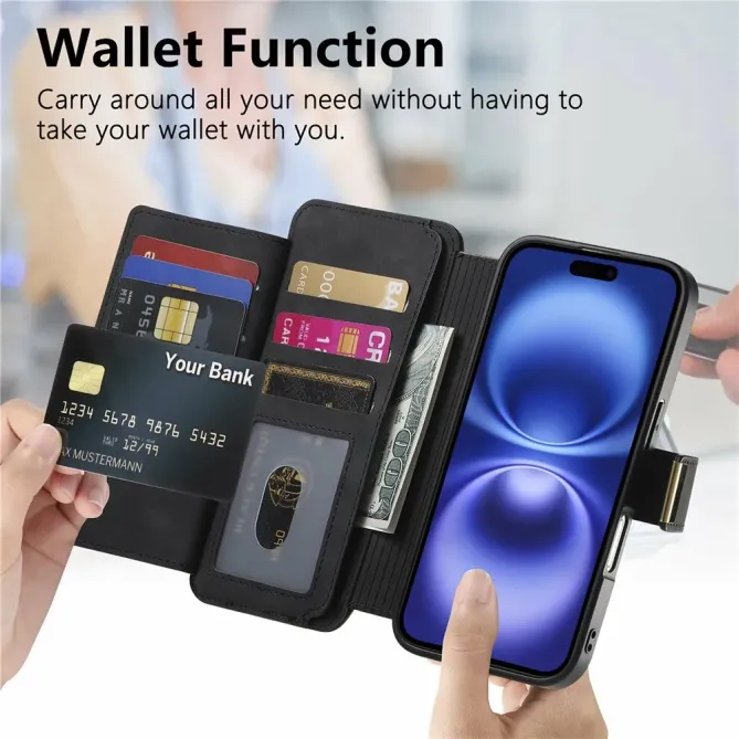 Housse iPhone 17 Portefeuille Zippé Modulable | COMPAGNON