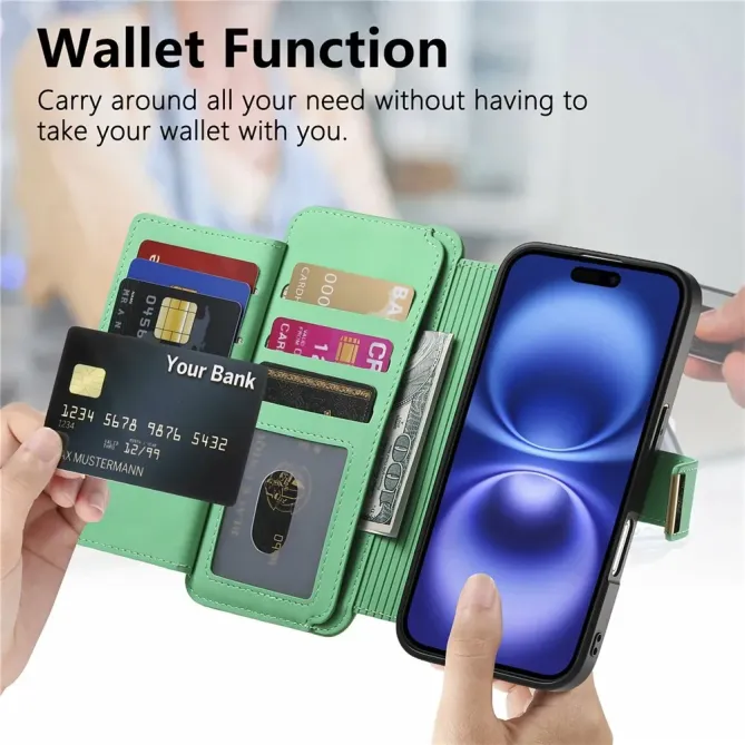 Housse iPhone 17 Portefeuille Zippé Modulable | COMPAGNON