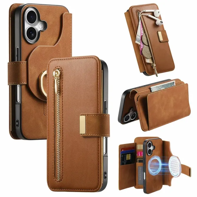 Housse iPhone 17 Portefeuille Zippé Modulable | COMPAGNON