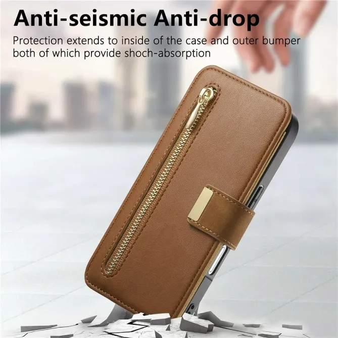 Housse iPhone 17 Portefeuille Zippé Modulable | COMPAGNON