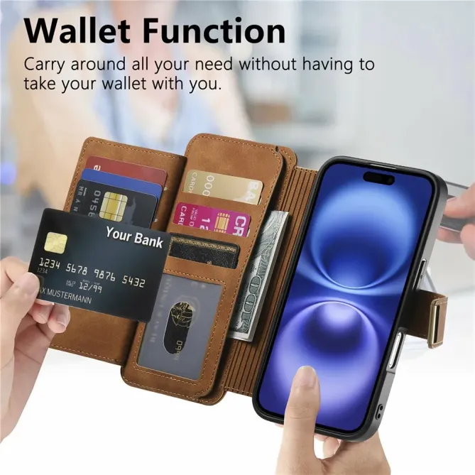 Housse iPhone 17 Portefeuille Zippé Modulable | COMPAGNON