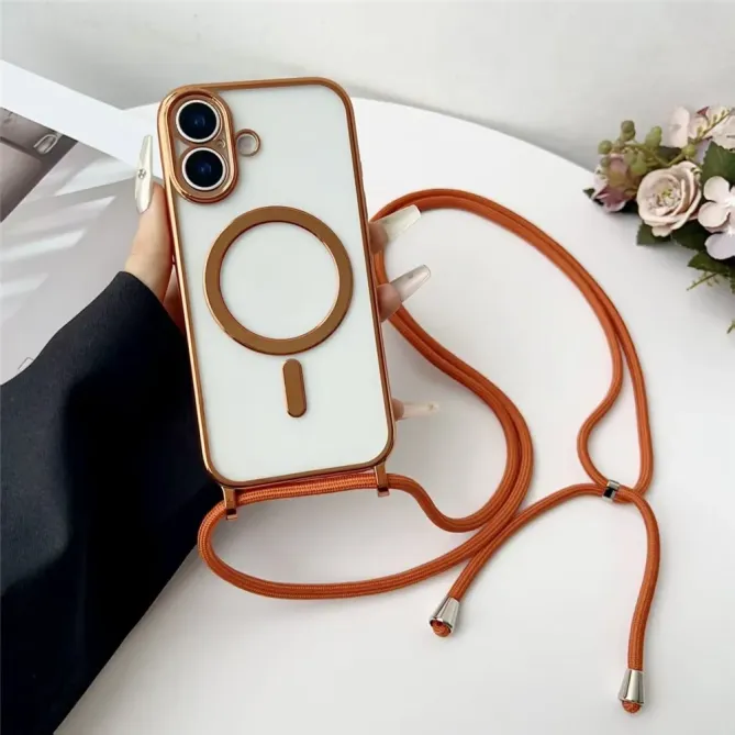 Pack Coque iPhone 17 MagSafe Cordon Verre Trempé Bords Galvanisés