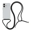 Coque iPhone 17 Transparente Cordon Tour de Cou TPU PC Antichoc
