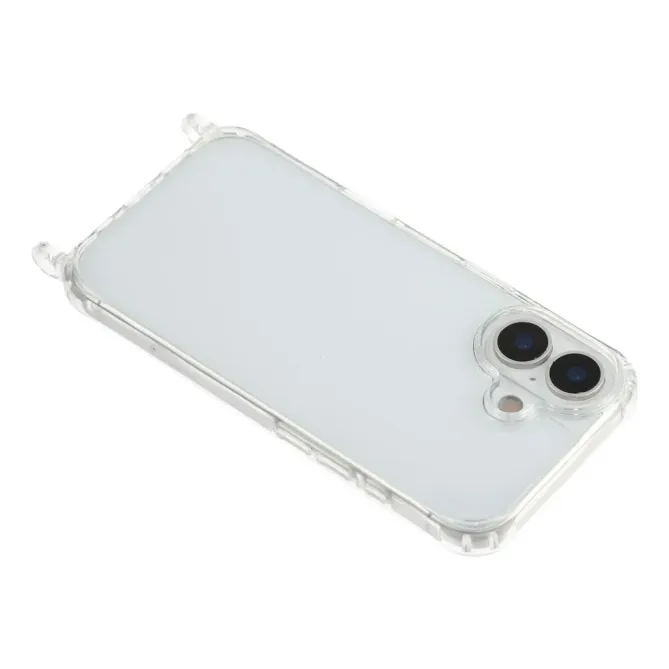 Coque iPhone 17 Transparente Cordon Tour de Cou TPU PC Antichoc