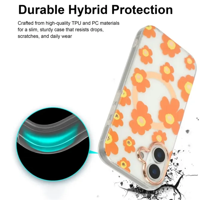 Coque iPhone 17 MagSafe Fleurs Marguerites