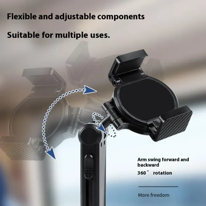 Support Téléphone Voyage Avion Train Pliable Universel avec Miroir