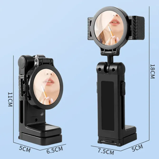 Support Téléphone Voyage Avion Train Pliable Universel avec Miroir