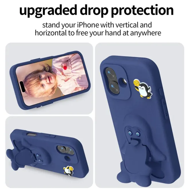 Coque iPhone 17 Pingouin Support Intégré | BANQUISE