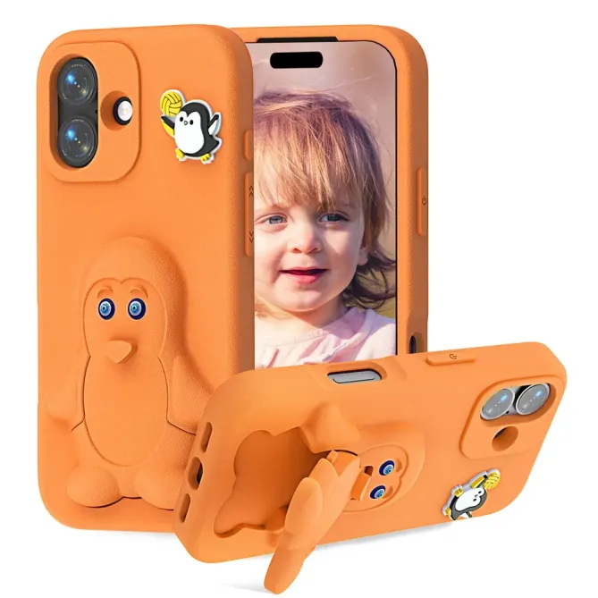 Coque iPhone 17 Pingouin Support Intégré | BANQUISE