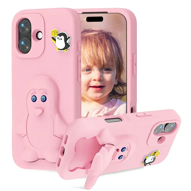 Coque iPhone 17 Pingouin Support Intégré | BANQUISE