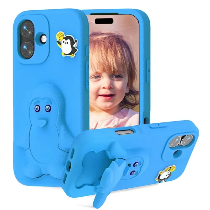 Coque iPhone 17 Pingouin Support Intégré | BANQUISE