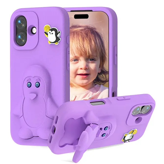 Coque iPhone 17 Pingouin Support Intégré | BANQUISE