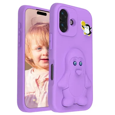Coque iPhone 17 Pingouin Support Intégré | BANQUISE Violet - photo 37