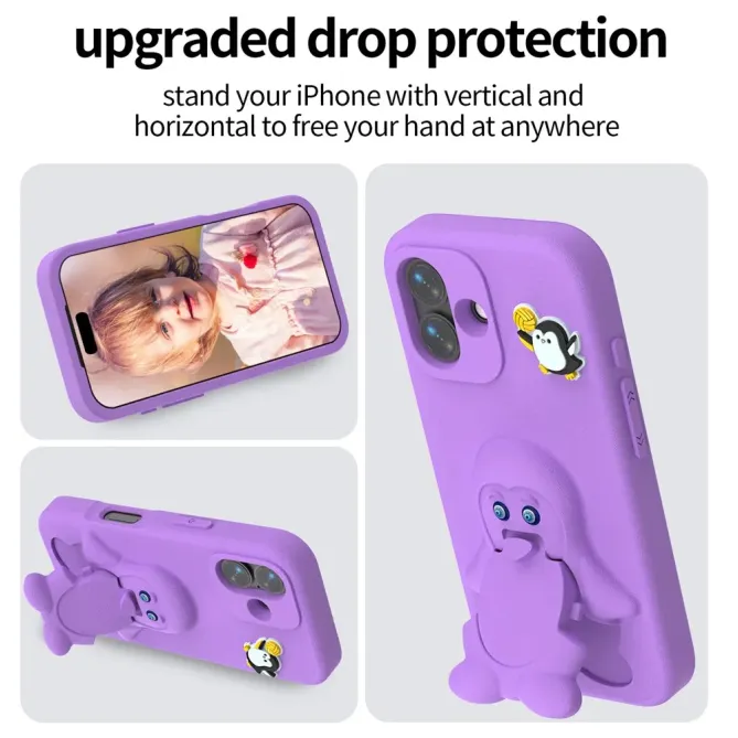 Coque iPhone 17 Pingouin Support Intégré | BANQUISE